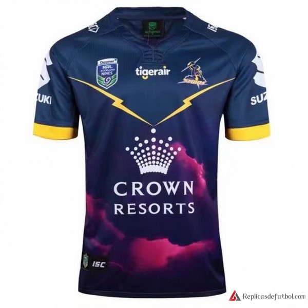Camiseta Melbourne Storm Auckland 9's 2017-2018 Azul Rugby